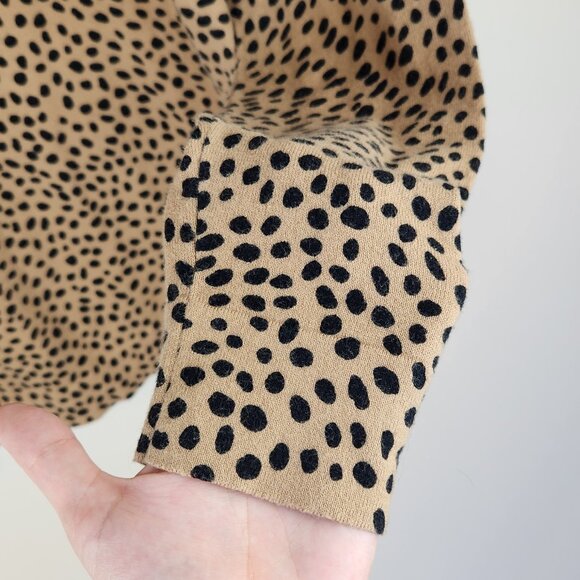 J. Crew Wild Cheetah Print Teddie Lightweight Sweater sz XS - Picture 4 of 9